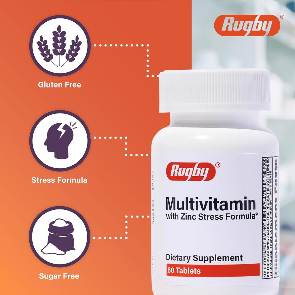 Rugby Multivitamínico con Zinc Fórmula Anti-estrés - 60 Comprimidos