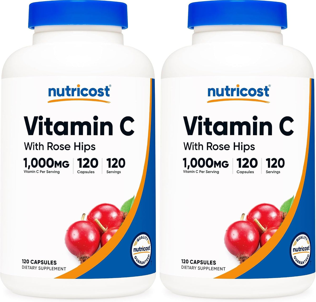 Nutricost Vitamina C con Escaramujo 1025 mg, 480 Cápsulas (2 x 240 Cápsulas) – Image 10