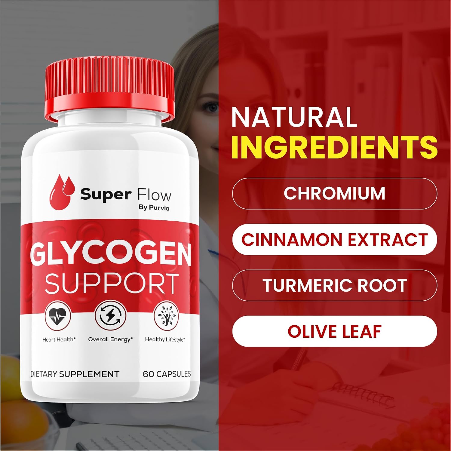 Super Flow Glycogen Optimizer - 3 Paquetes (180 Cápsulas)
