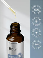 Horbäach Biotin Liquid Drops 10000mcg | 118 ml | Sabor Berry | Vegetariano, No-GMO y Sin Gluten