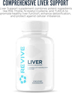 Revive MD Limpieza Hepática Natural - Complemento para el Hígado con Cardo Mariano, NAC y TUDCA - 120 Cápsulas