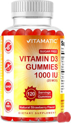 Vitamatic Vitamina D3 1000 UI Gominolas Sin Azúcar (120 Gominolas)