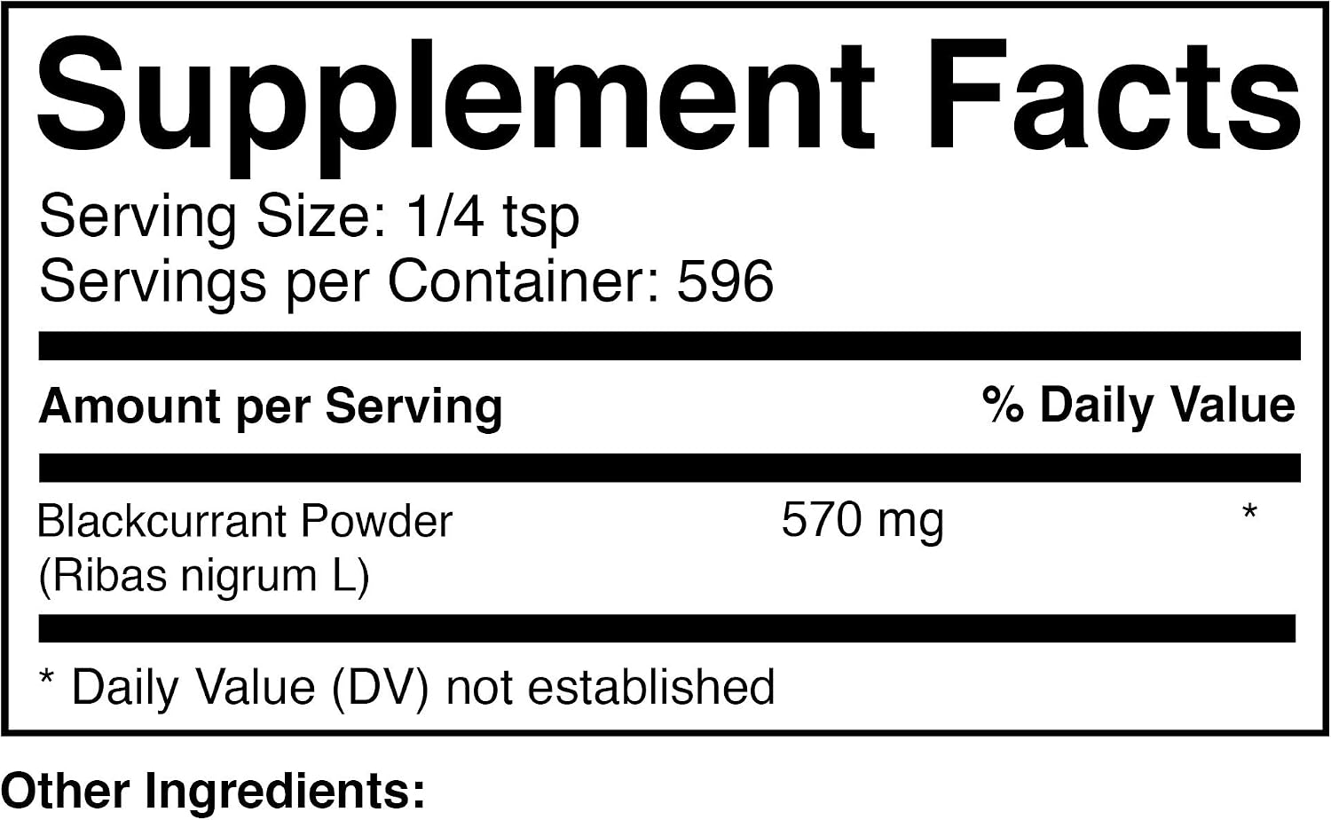 Polvo de Grosella Negra - Superalimento rico en Vitamina C y Antocianinas (340 g)