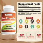 Best Naturals Propóleo de Abeja 500 mg – 120 Cápsulas (Pack de 2)