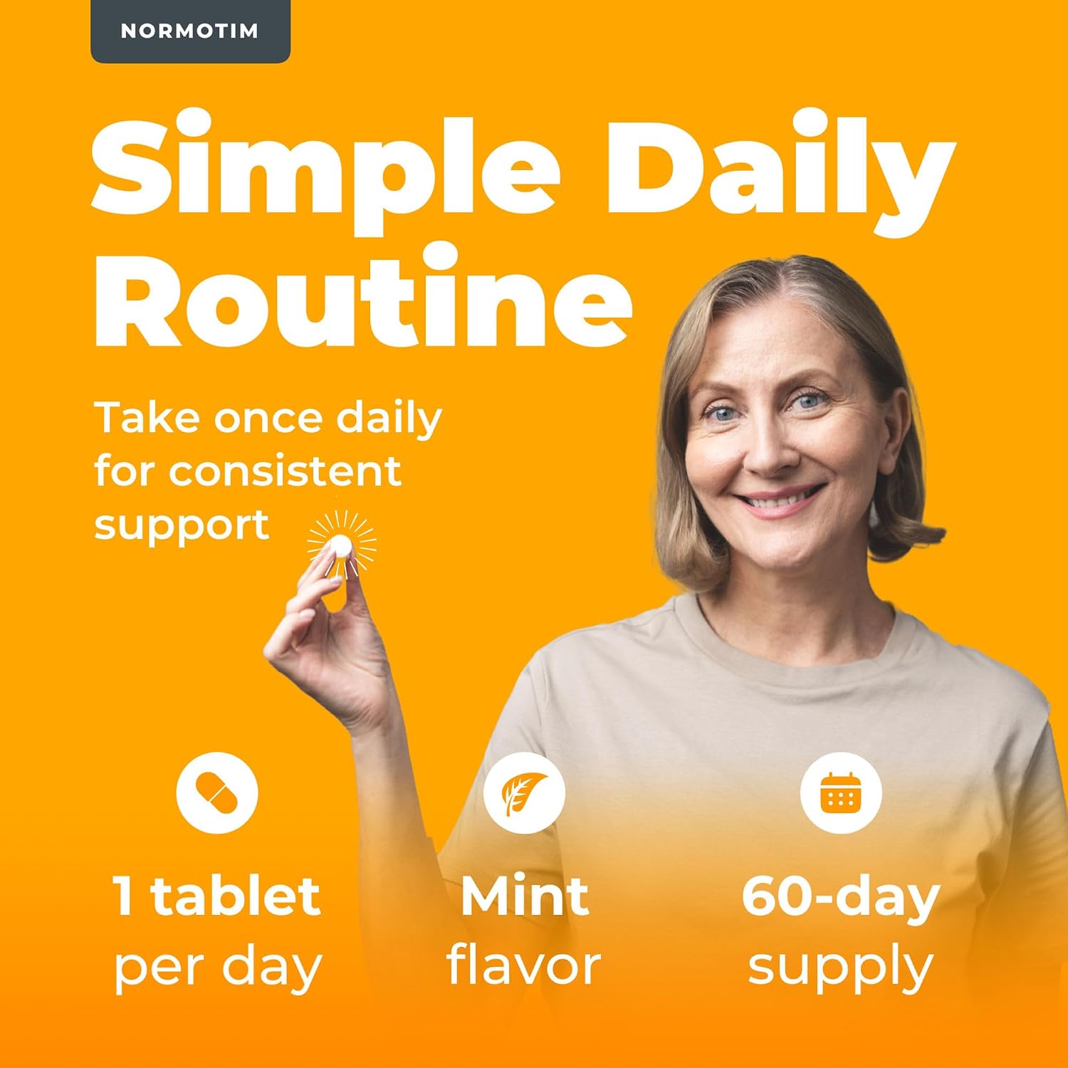 NORMOTIM Calm & Focus Support – Lithium Ascorbato 5mg con Vitaminas C, B1 y B6 – 60 Comprimidos de Disolución Rápida