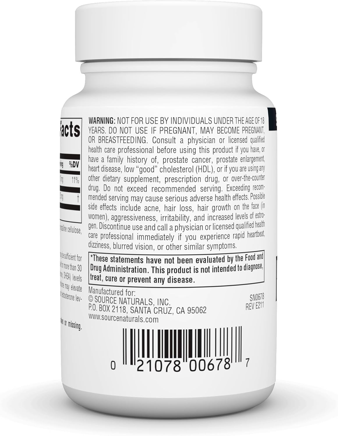 Source Naturals Pregnenolona 25 mg, 120 Comprimidos