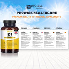 Vitamina D3 4000 UI Alta Potencia - 425 Comprimidos Vegetarianos (14 Meses de Suministro) - Prowise Healthcare