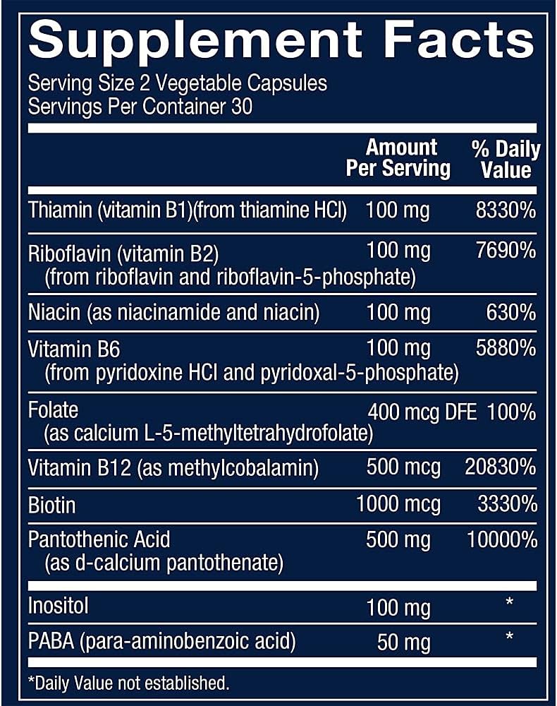 Vthrive Bioactive B-Complex, 60 Cápsulas