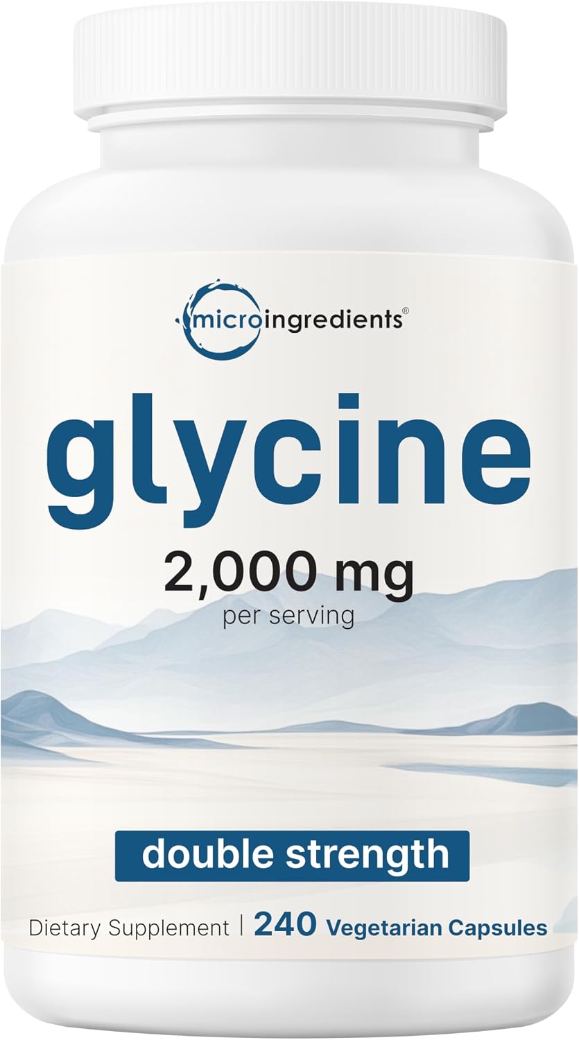 Glicina 2000mg, 240 Cápsulas Vegetales - Doble Concentración - Micro Ingredients