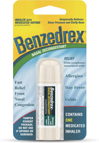 Benzedrex Inhalador Nasal Descongestivo - Pack de 6 | Alivio Rápido para Congestión y Sinusitis