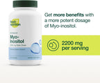 Myo-Inositol 2200 mg - 120 Cápsulas de Alta Potencia - Verificado por NMR