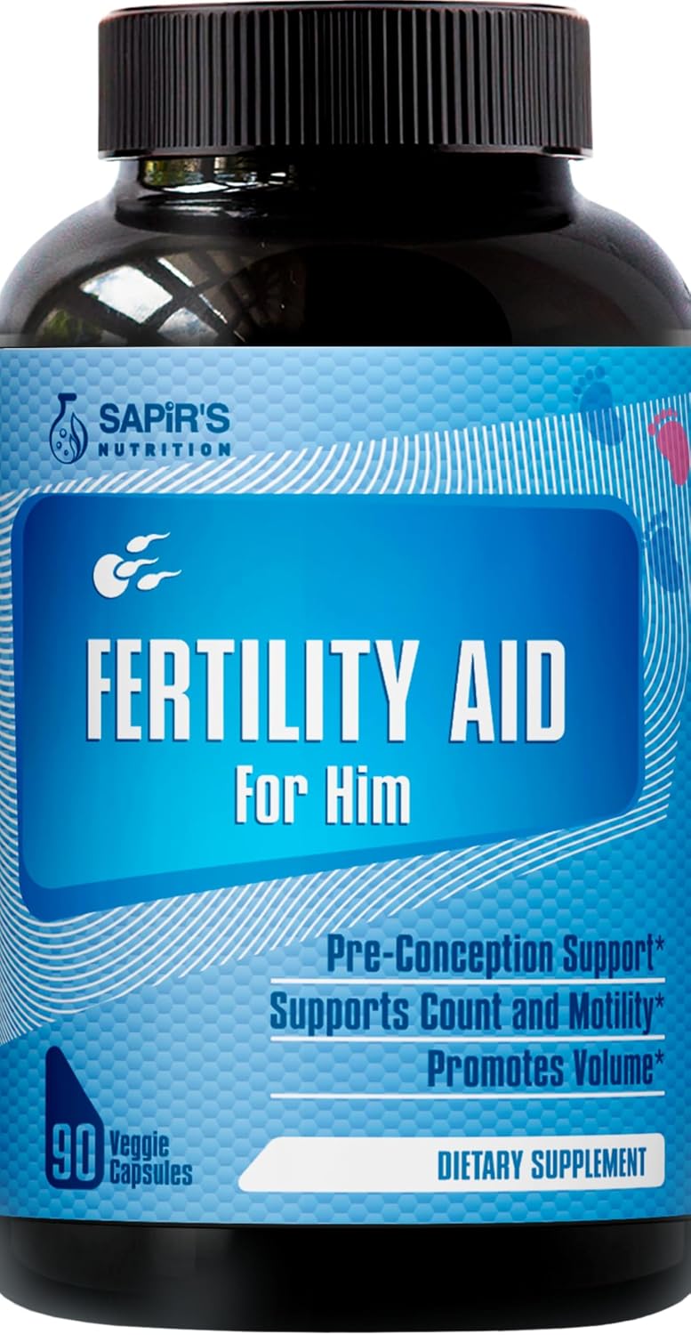 Sapir's Nutrition – Suplemento de Fertilidad Masculina para la Salud del Esperma, Volumen y Motilidad