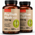Sunergetic Psyllium Husk 1450mg – 240 Cápsulas de Fibra Soluble