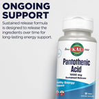 KAL Ácido Pantoténico 1000mg, Liberación Sostenida - Vitamina B5