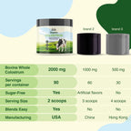 Suplemento de Calostro Bovino - Polvo Puro de Pasto - Sin Sabor - 180 g - 90 Raciones