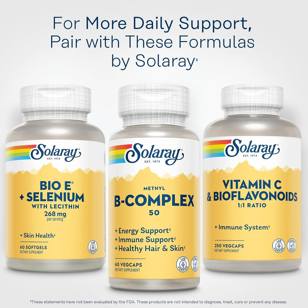 SOLARAY Bio Vitamina E con Selenio - 60 Cápsulas Blandas
