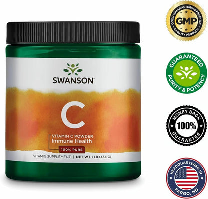 Swanson Vitamina C en Polvo 100% Ácido Ascórbico Puro - 3 Pack (3 x 454 g) – Image 6