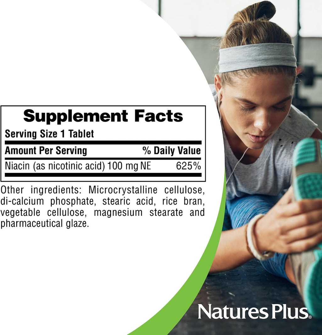 NaturesPlus Niacin 100 mg - 90 Vegetarian Tablets