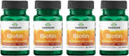 Swanson Biotin - Liberación Prolongada 10.000 mcg, 60 Comprimidos (Pack de 2)