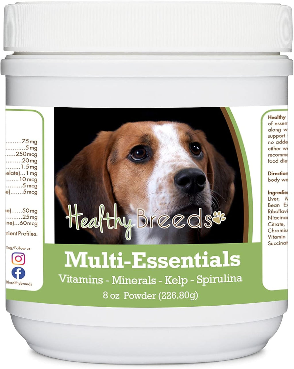 Healthy Breeds American English Coonhound Multi-Essentials Powder for Dogs - Suplemento Multivitamínico en Polvo para Perros - 8 oz (227 g)