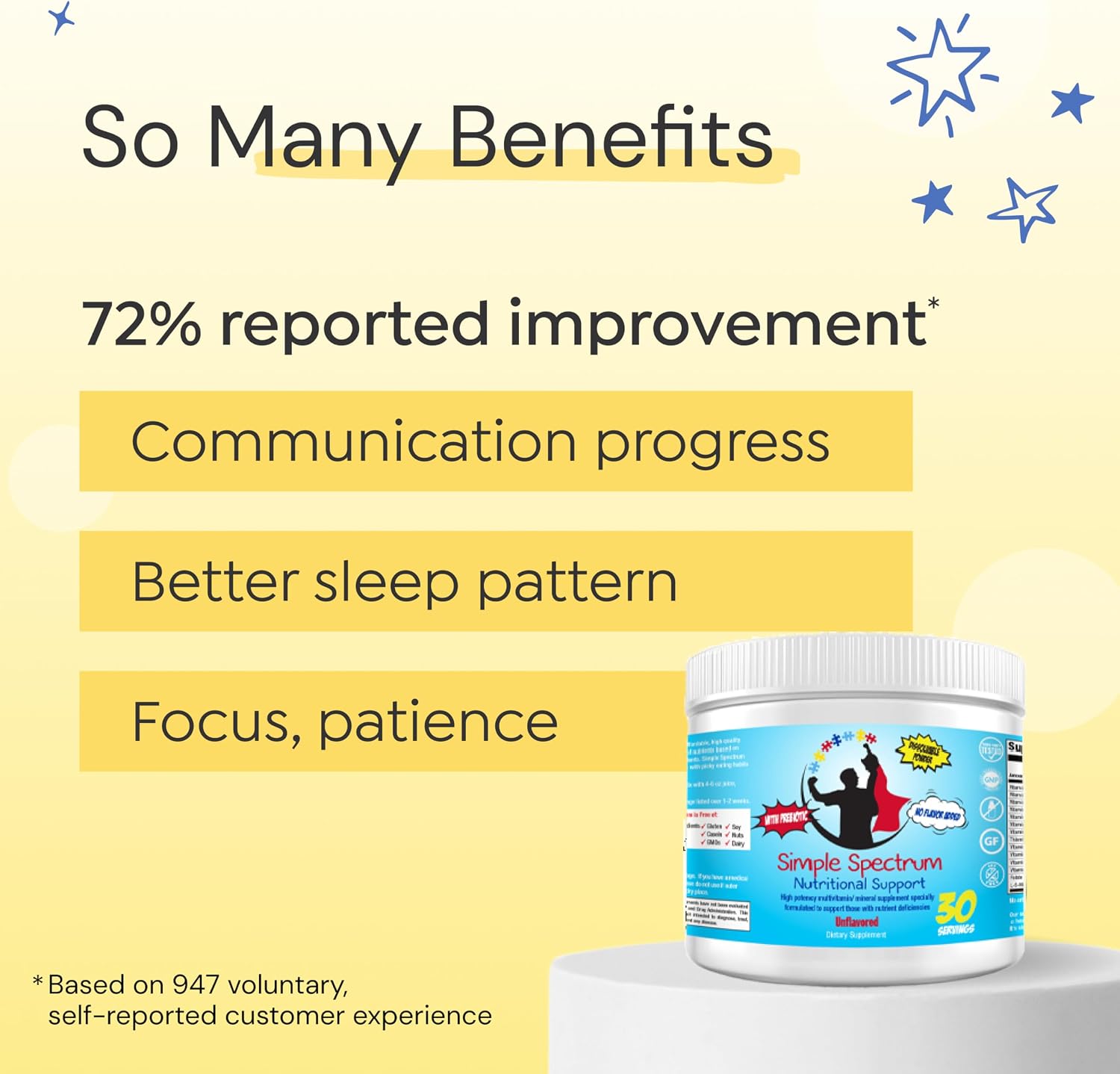 Simple Spectrum Multivitamínico Infantil - Fórmula en Polvo sin Azúcares Añadidos ni Ingredientes Artificiales