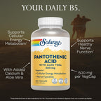 Solaray Ácido Pantoténico 500 mg - 250 Cápsulas