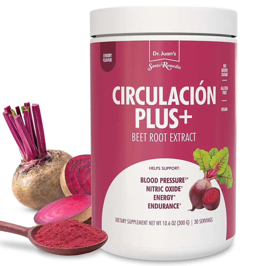 Santo Remedio Circulación Plus – Extracto de Remolacha – Apoyo a la Circulación y Energía – Sabor Cereza – 30 Servicios