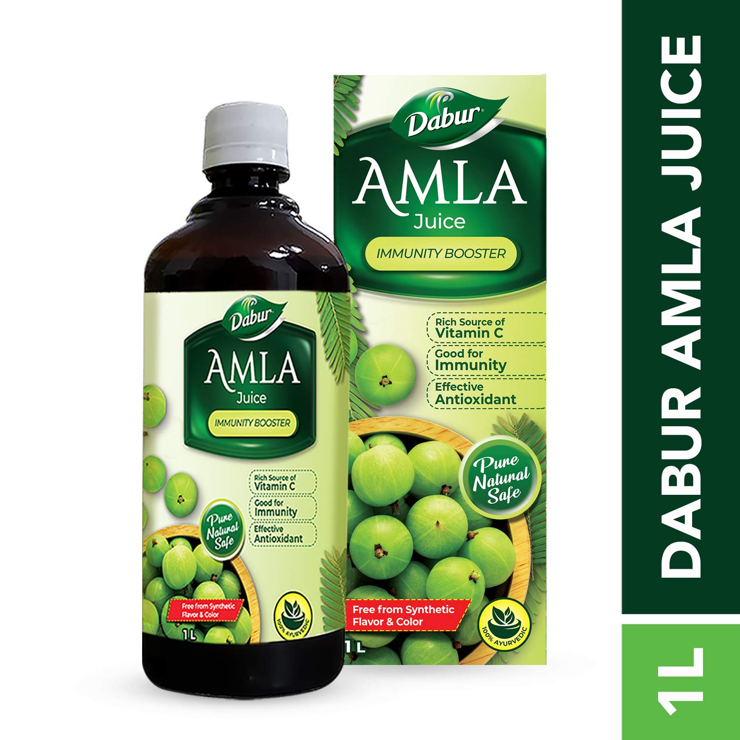 Dabur Amla Juice - 1 Litro - Rico en Vitamina C - 100% Jugo Ayurvédico