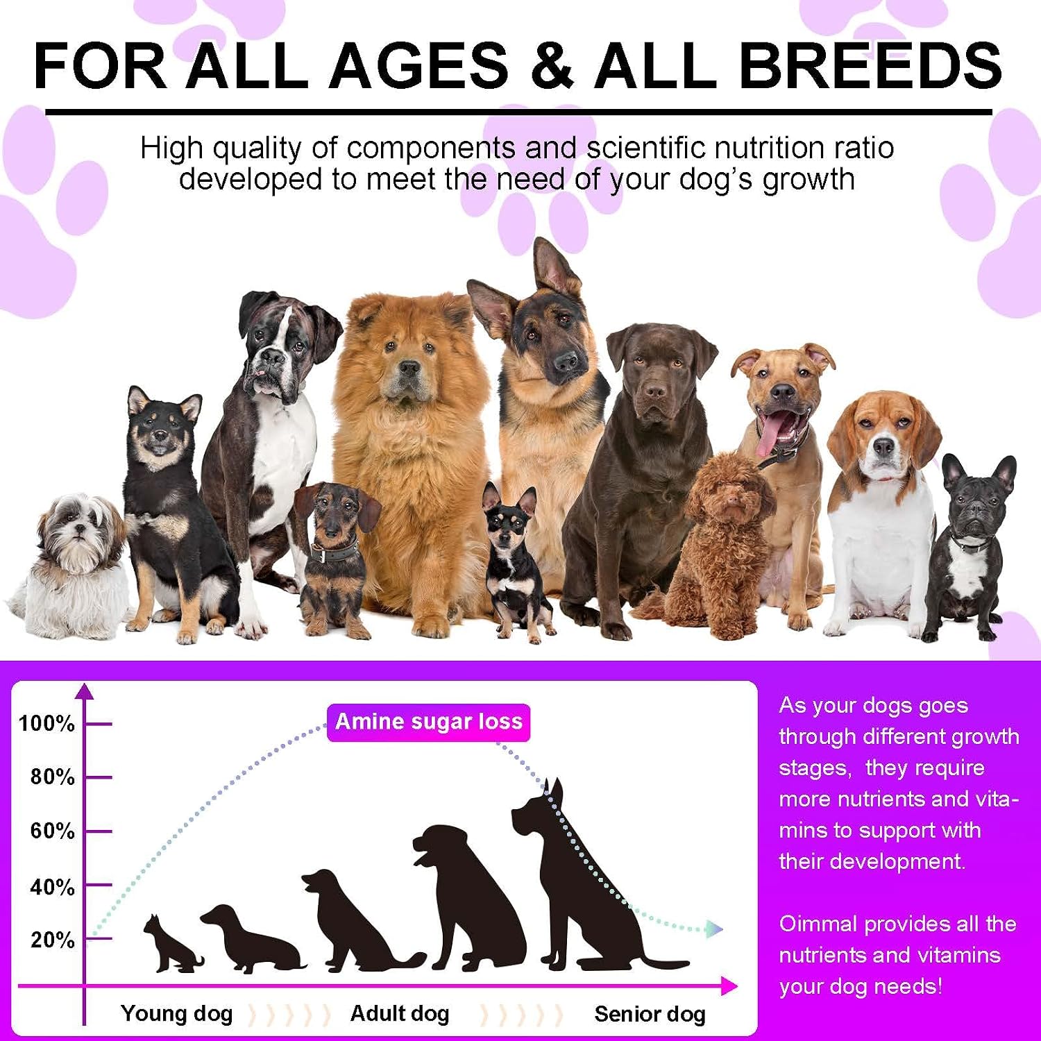 15-in-1 Multivitamínico para Perros con Glucosamina y Probióticos - Masticables Naturales Sabor Pato, 150 Piezas