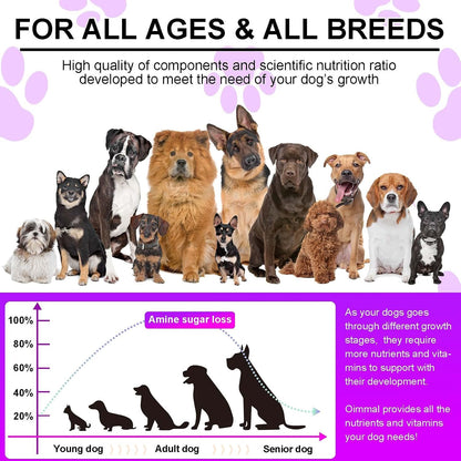 15-in-1 Multivitamínico para Perros con Glucosamina y Probióticos - Masticables Naturales Sabor Pato, 150 Piezas