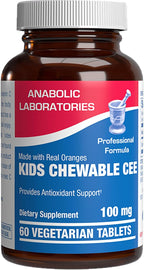 Kids Vitamin C Chewable Tablets - 60 Comprimidos Masticables de Vitamina C para Niños con Naranja Real