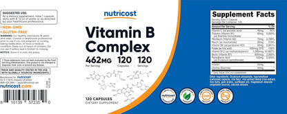Nutricost Complejo B de Alta Potencia con – Vegetarianos y veganos: La vitamina B12 se encuentra principalmente en – Image 6
