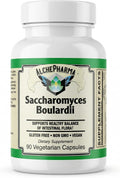 AlchePharma Saccharomyces Boulardii - Probiótico con 5B UFC y FOS Prebiótico