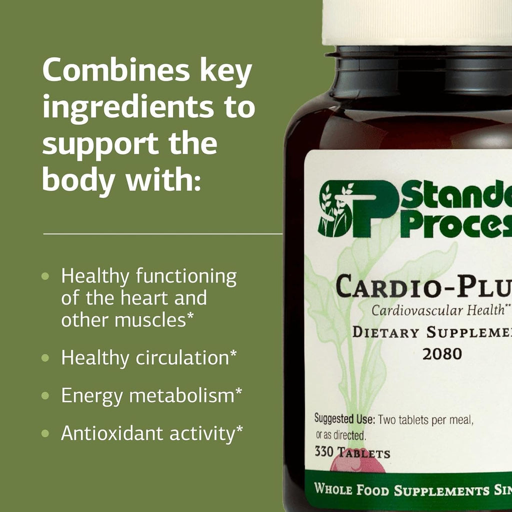 Cardio-Plus - Complemento para la salud cardíaca con vitaminas B6, niacina y riboflavina - 330 comprimidos