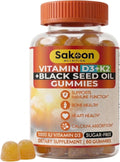 Sakoon Vitamin D3 K2 Gummies 5000 UI con Aceite de Semilla Negra para Mujer y Hombre