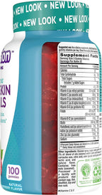 Vitafusion Gorgeous Hair, Skin & Nails Multivitamínico, Frambuesa 100 Gomitas (Paquete de 2)