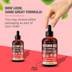 Vitamina B12 con Complejo B 20 mg - Gotas Líquidas Sabor Frambuesa - Vegano, Sublingual - Metilcobalamina - 4 Meses de Suministro