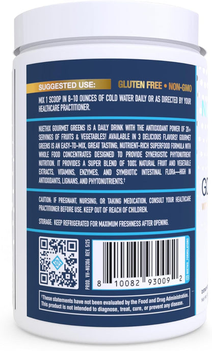 NuEthix Formulations Gourmet Greens Drink Powder - Superfoods y Probióticos - Sabor Espresso - 27 Servicios – Image 2
