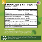 800 MG Sulforafano Liposomal, Sistema de Doble Liberación para Máxima Absorción y Potencia, Extracto de Brócoli de Espectro Completo, Antioxidante y Apoyo Hepático, 120 Cápsulas Blandas