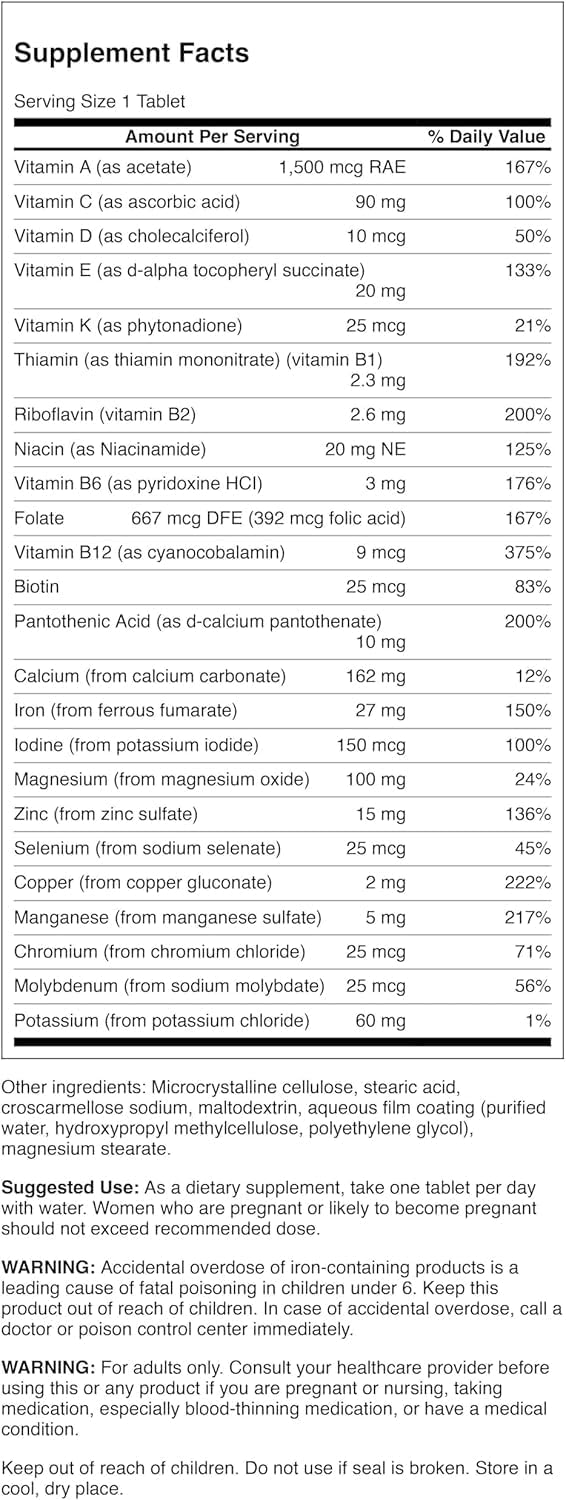 Swanson Century Formula Multivitamin with Iron, 130 Tablets
