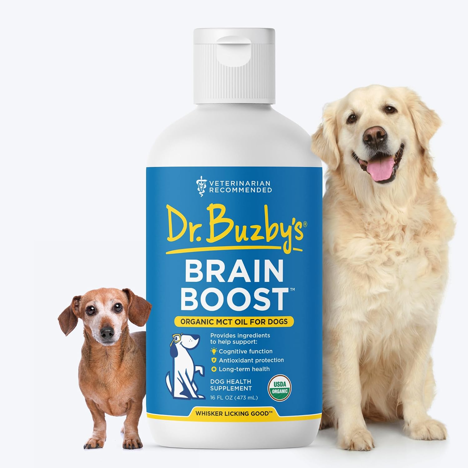 Dr. Buzby's Brain Boost Aceite MCT Orgánico para Perros, 473 ml (16 oz)