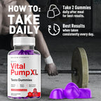 Vital Pump XL Testo Gummies - Gominolas para Hombres (60 uds)
