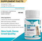 Pawsitive Same 100 - Apoyo Hepático para Perros con SAMe, 60 Comprimidos Masticables Sabor Bacon
