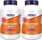 NOW Foods Ácido Pantoténico (Vitamina B5) 500 mg - 250 Cápsulas