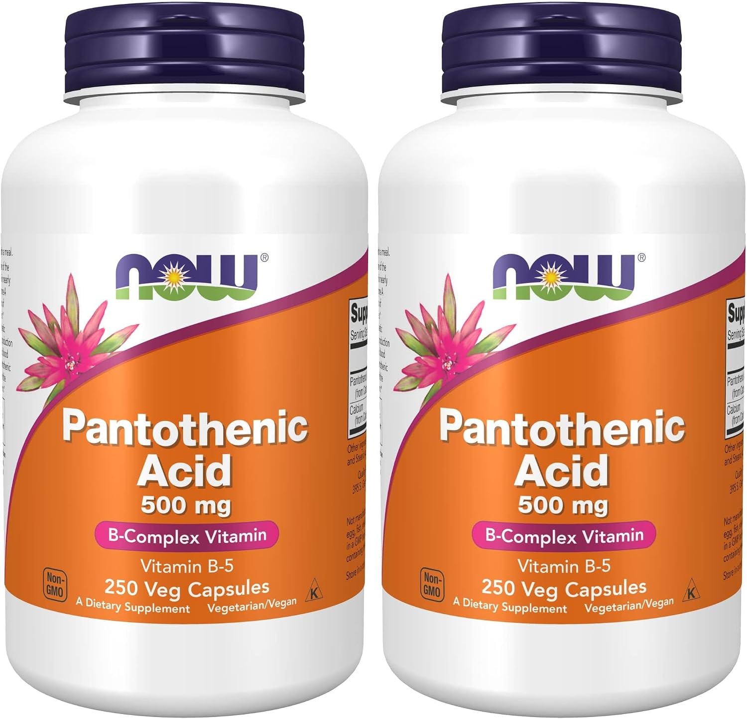 NOW Foods Ácido Pantoténico (Vitamina B5) 500 mg - 250 Cápsulas