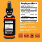 Gotas líquidas de Vitamina D3 y K2 5000 UI (118 ml) - Fórmula de máxima potencia con MCT y Omega 3