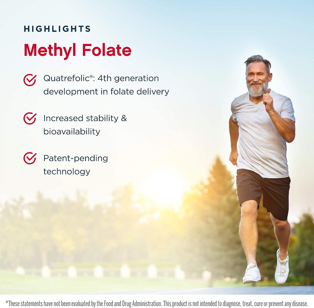 Jarrow Formulas Methyl Folate 400 mcg - 120 Cápsulas Vegetales - Metilfolato Activo
