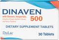 Dulac Dinaven 500 - Suplemento alimenticio con diosmina y hesperidina (1000 mg), extracto de castaño de indias, rusco y uva roja, para el soporte circulatorio de las piernas, 30 comprimidos, fabricado en Italia