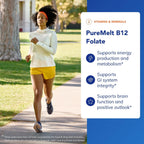 Pure Encapsulations PureMelt B12 Folate - 90 Tablets - Active Vitamin B12 and L-5-MTHF Folate