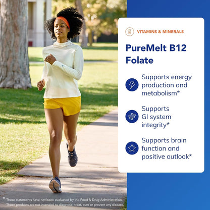 Pure Encapsulations PureMelt B12 Folate - 90 – La reducción del cansancio y la fatiga. – Image 3